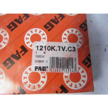 Fag 1210K-TV-C3 Self Aligned Ball Bearing ! NEW !