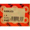 FAG 6206-C3 Deep Groove Ball Bearing 30mm ID, 62mm OD, 16mm W ~~~ LOT OF 12 ~~~