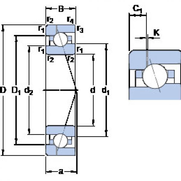 ตลับลูกปืน 7010 CE/HCP4AH1 SKF #1 image