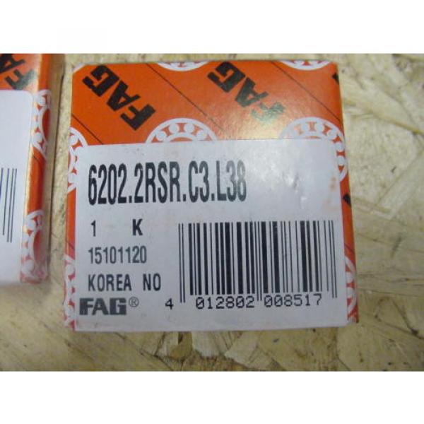 Lot of 2 FAG 6202-2Z 6202.2RSR.C3.L38 Ball NTN JAPAN BEARING 15x35mm Free Shipping! #5 image