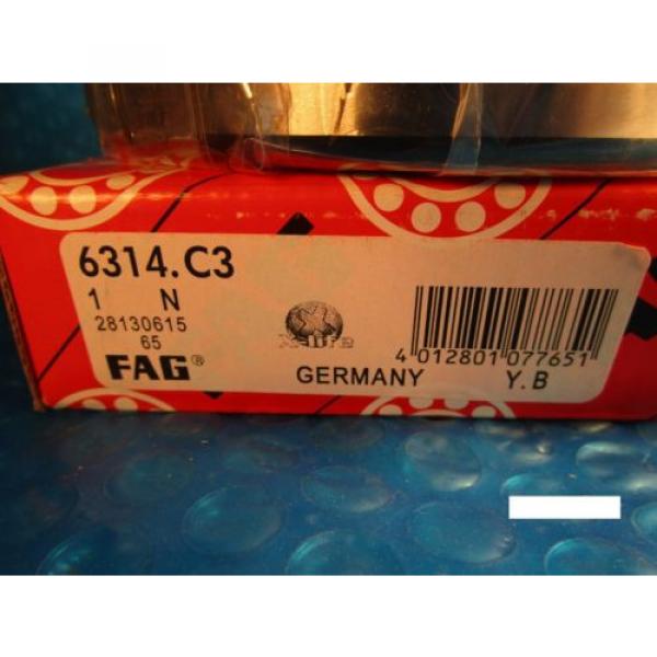 Fag 6314-C3, Single Row Ball Bearing(=2 SKF,NSK ZZ,NTN,Timken/Fafnir 314K) #2 image