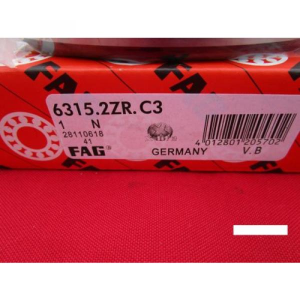 Fag 6315-2ZR C3, Single Row Radial Bearing (=2 SKF 2Z, NSK ZZ,NTN,Fafnir 315KDD) #2 image