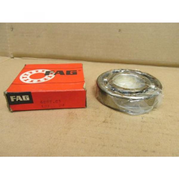 NIB FAG 6207 C3 BEARING NO SHIELDS 6207C3  35x72x17 mm #3 image