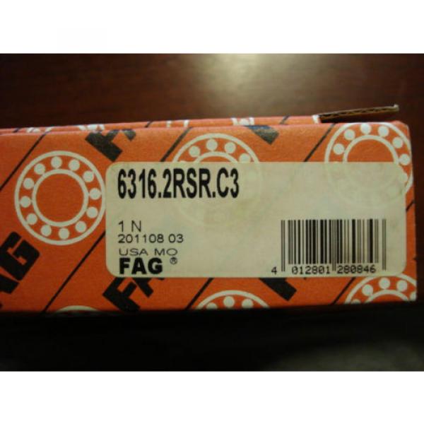 FAG 6316.2RSR.C3 Deep Groove Bearing Sealed Sides, 80mm x 170mm x 39mm, 7450eDE2 #5 image