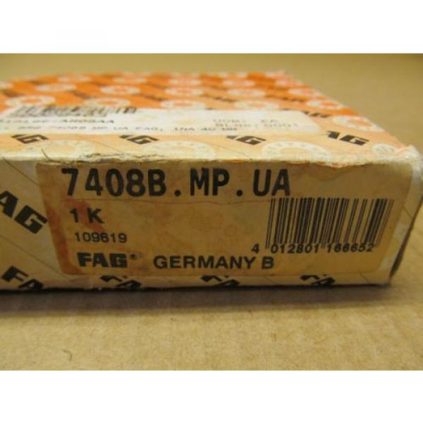 1 NIB FAG 7408B.MP.UA 7408BMPUA ANGULAR CONTACT BEARING 40 X 110 X 27 MM #4 image