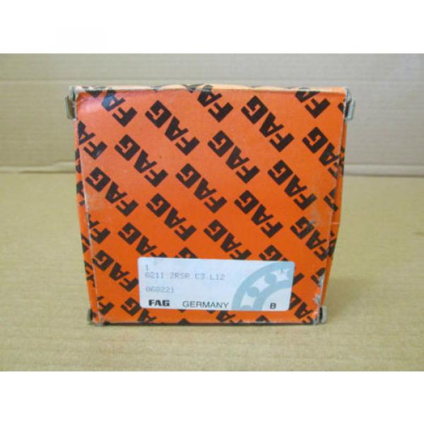 NIB FAG 6211 2RSR C3 L12 Ball Bearing Double Rubber Shield 62112RSRC3L12 6211A #4 image