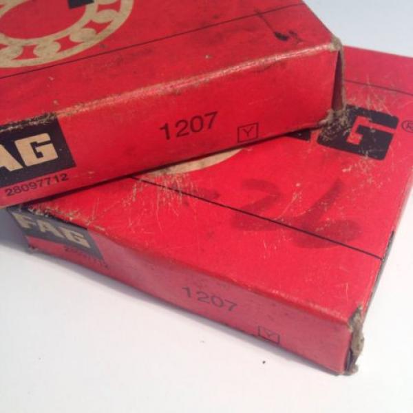 Set of Two Vintage  FAG  Ball Bearing 1207 Y 75/19    Sealed #3 image